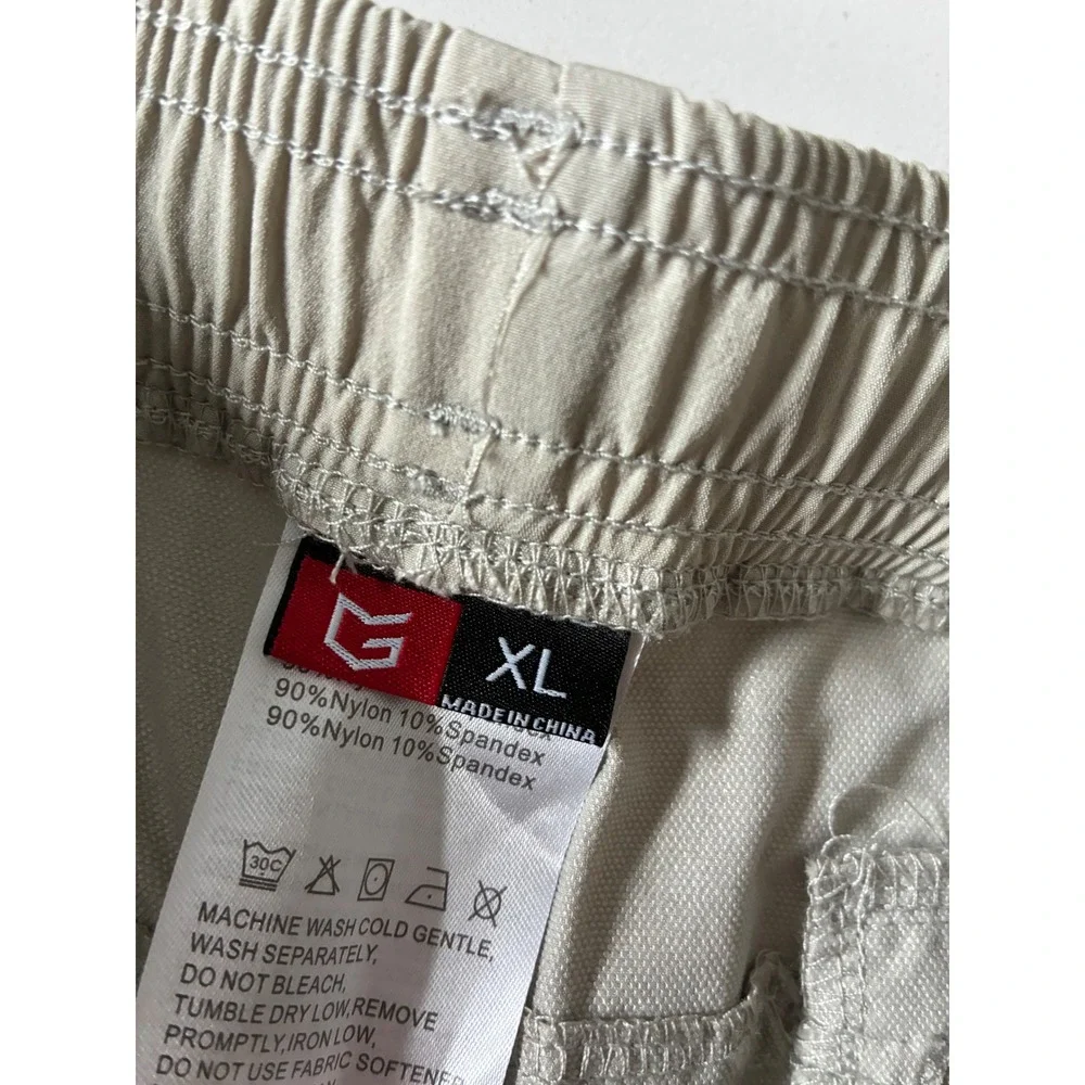 New GRADUAL‎ Women's hiking Beige Nylon Spandex Stretch Cargo Shorts Size XL